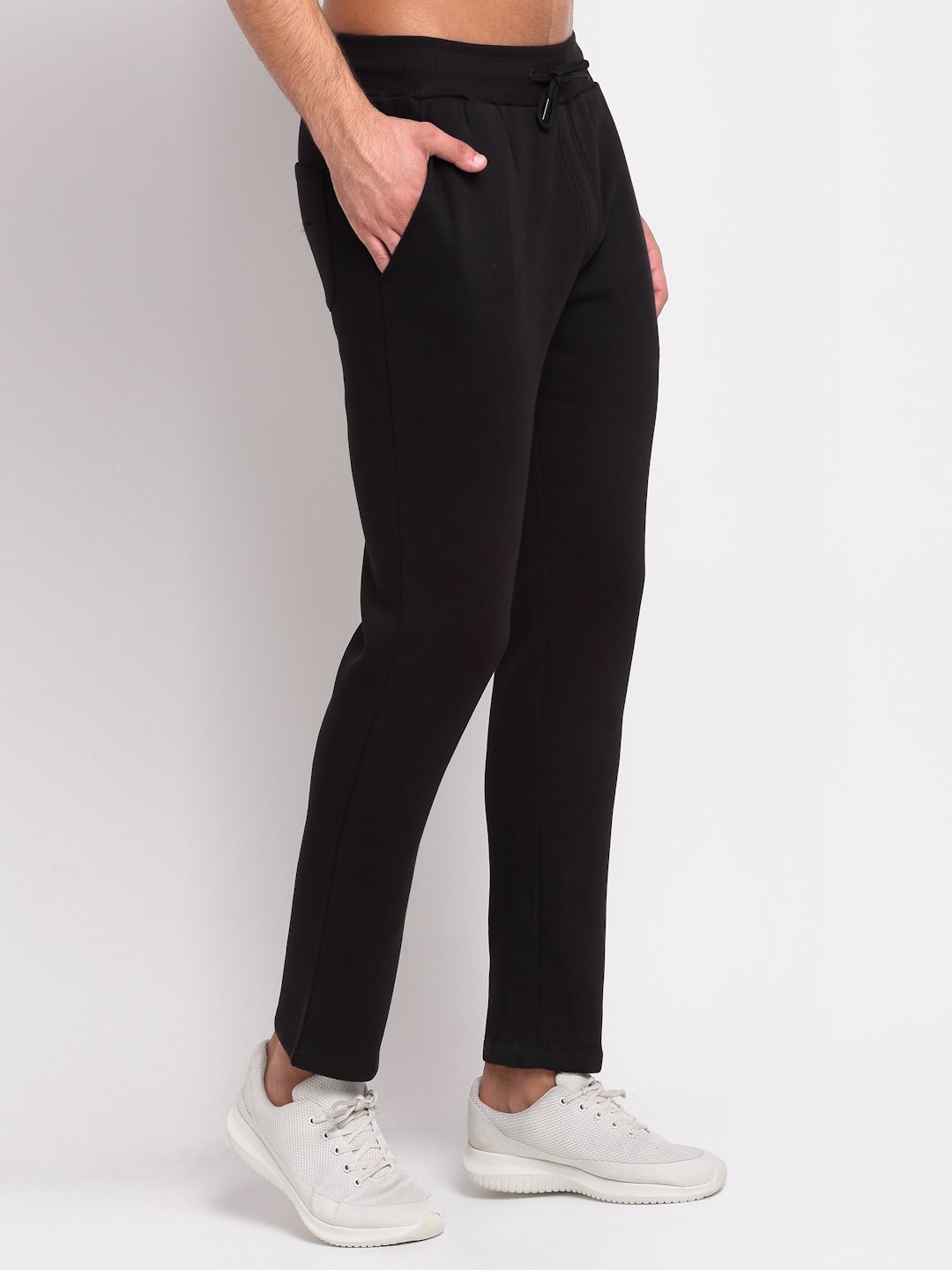 Men Black Hosiery Solid Lower