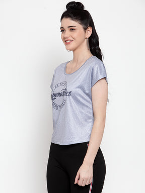 Steel Grey Printed T-Shirt