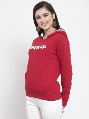 Women Red Sweat Shirt