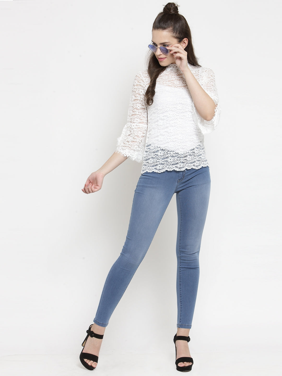 women low rise light blue skinny jeans