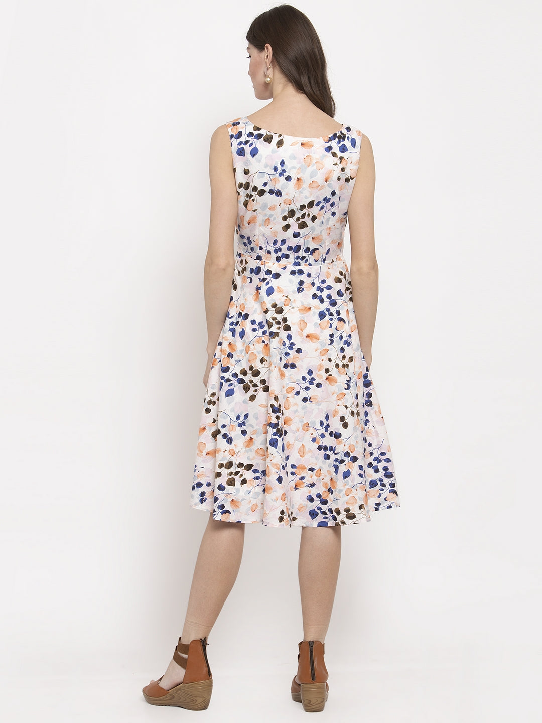 ladies floral printed dress