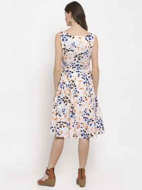 ladies floral printed dress