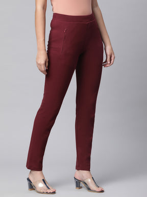  Maroon Casual Lower