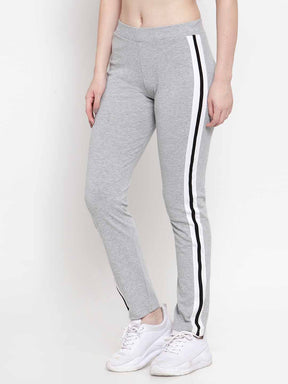 Women Grey Hosiery Lower With Stripe Detail