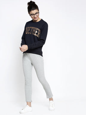 Women Grey Solid Jegging