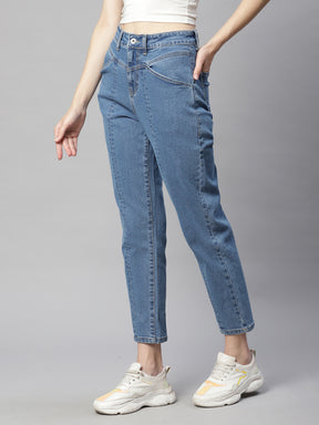 women blue denim jeans