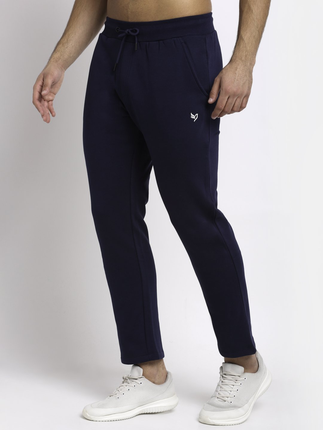 Men Navy Blue Hosiery Solid Lower