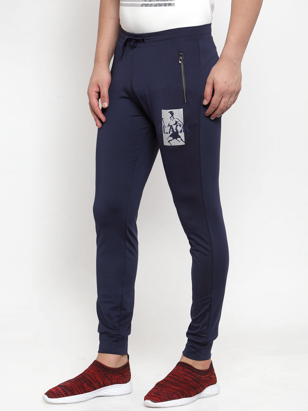 Mens Solid Navy Blue Joggers