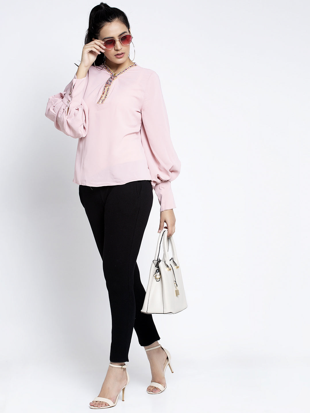 Women Black Solid Jegging