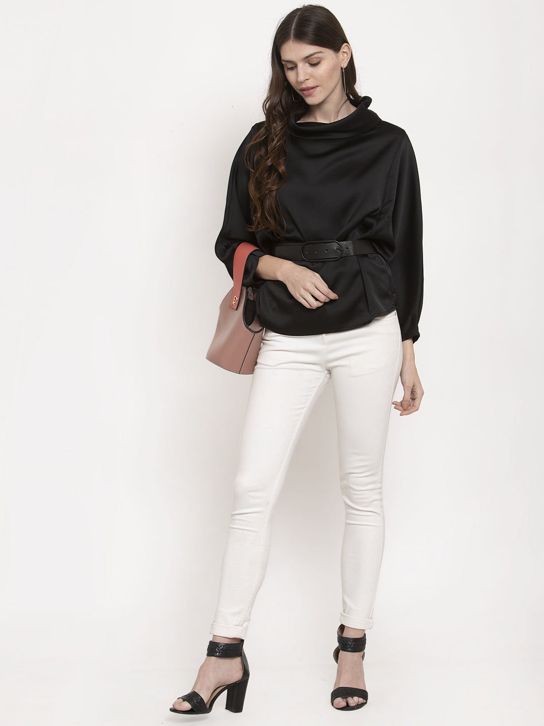 Ladies satin Cowl top