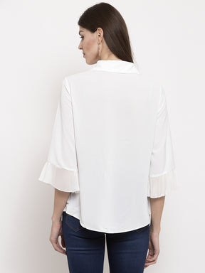 Ladies Side Ruffle Shirt