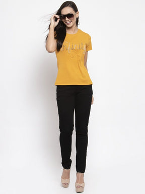 Ladies N/H alpha Printed Combo Of 2 T-Shirts