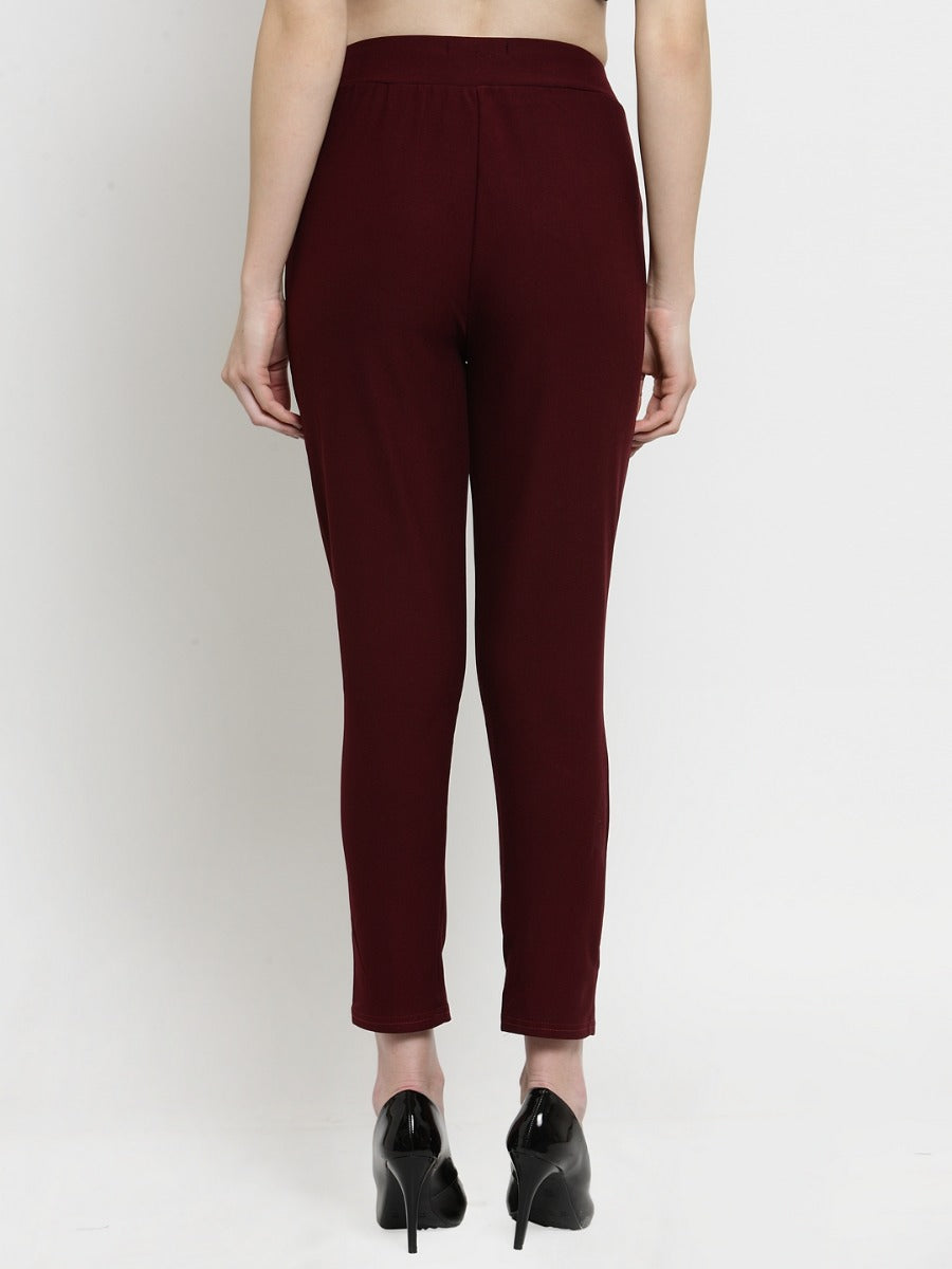 Maroon Hosiery Lower Pants