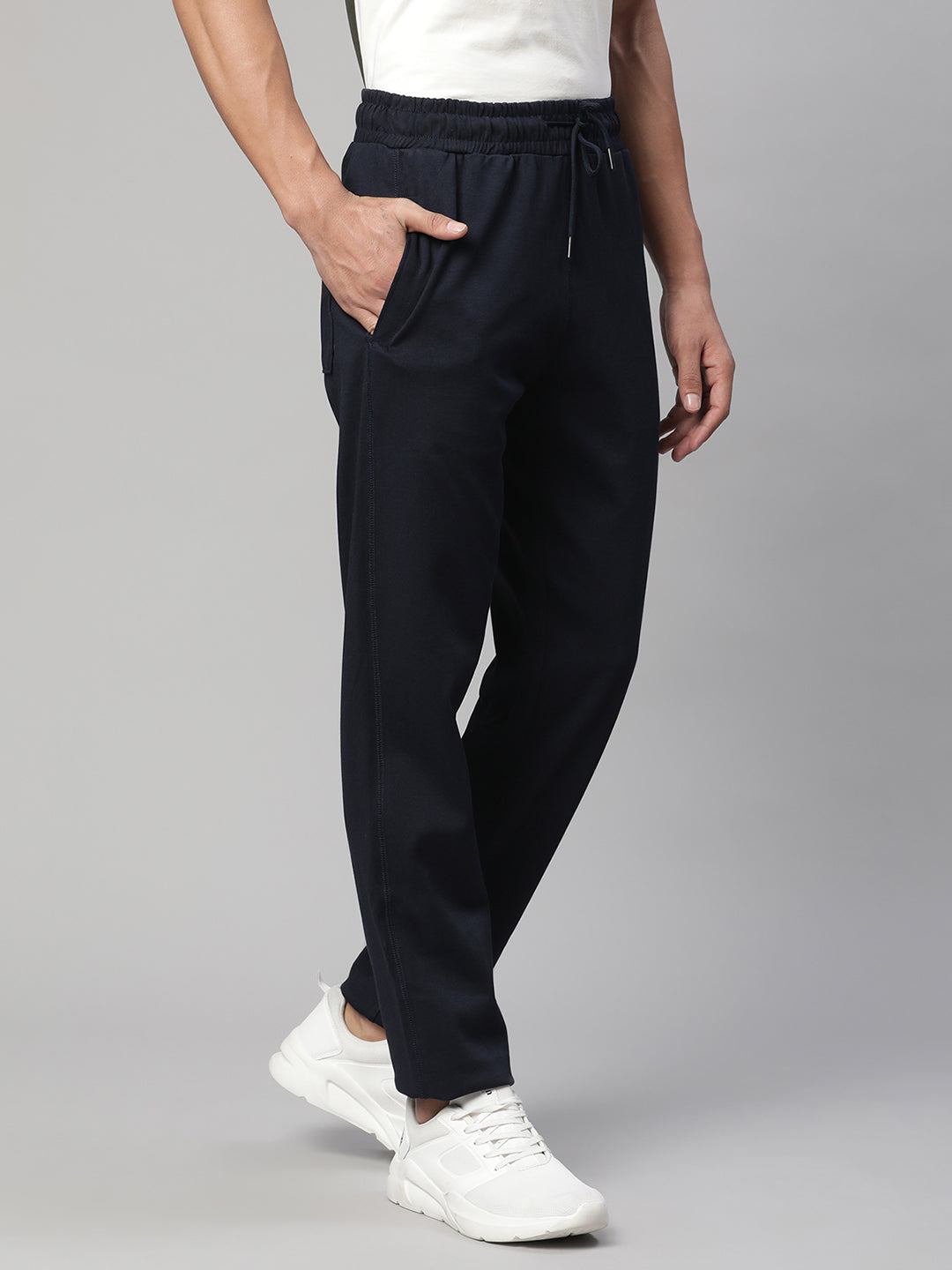 Men Blue Solid Sports Lower - Global Republic