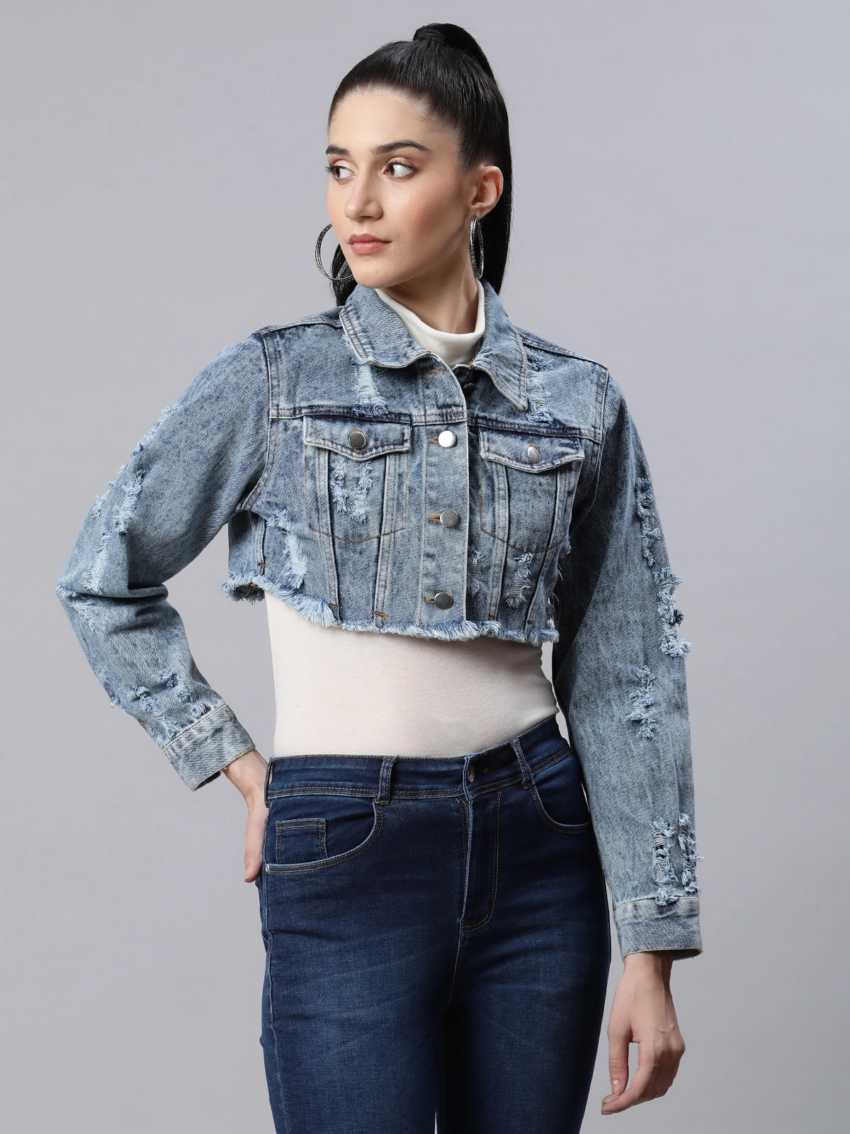  Denim Regular Fit Casual Jacket 