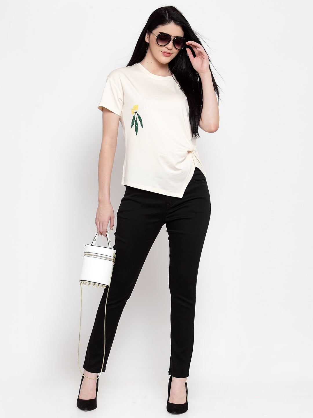 Women Blue Denim Straight Fitted Jeans