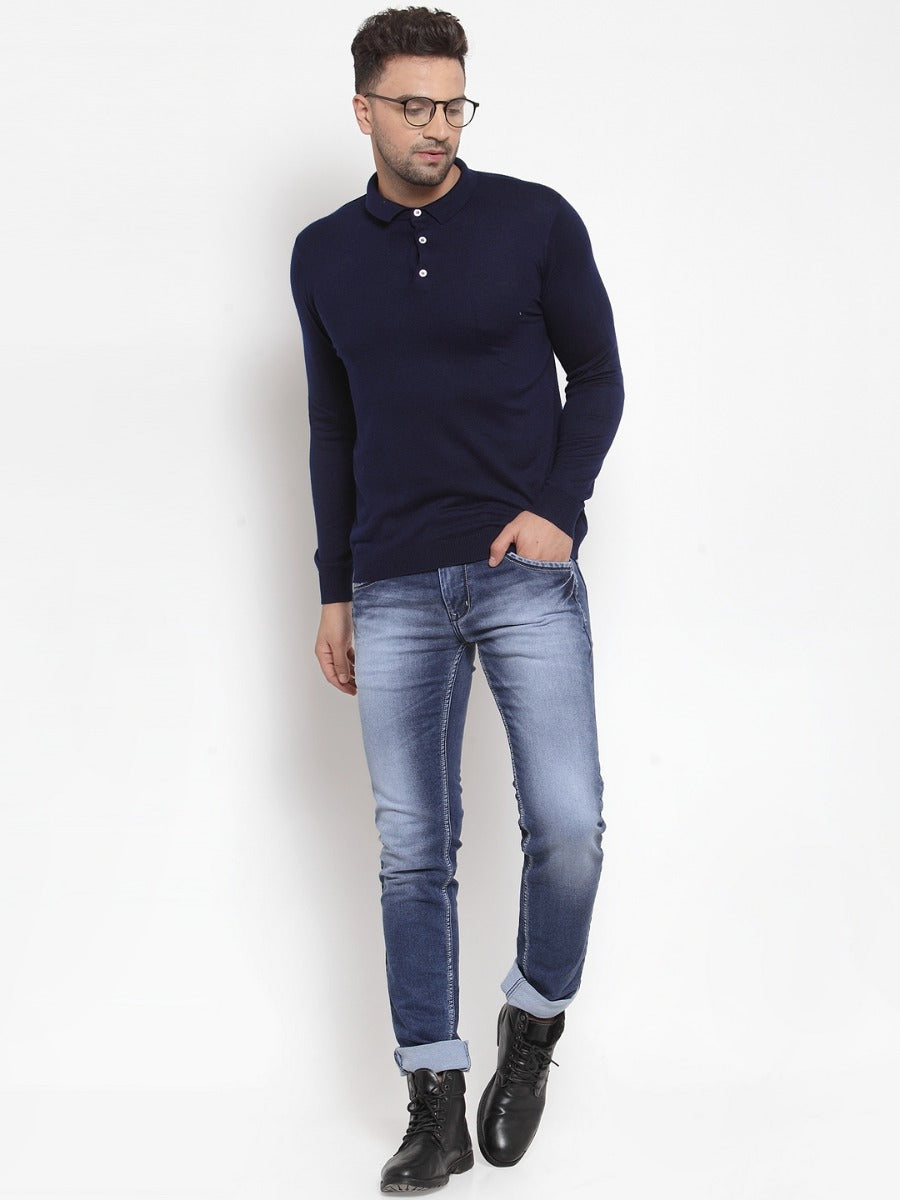 Mens Blue Pullover