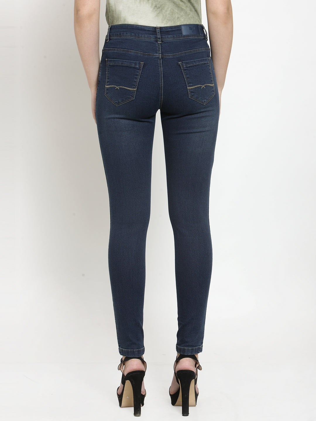 women tint blue skinny denim jeans