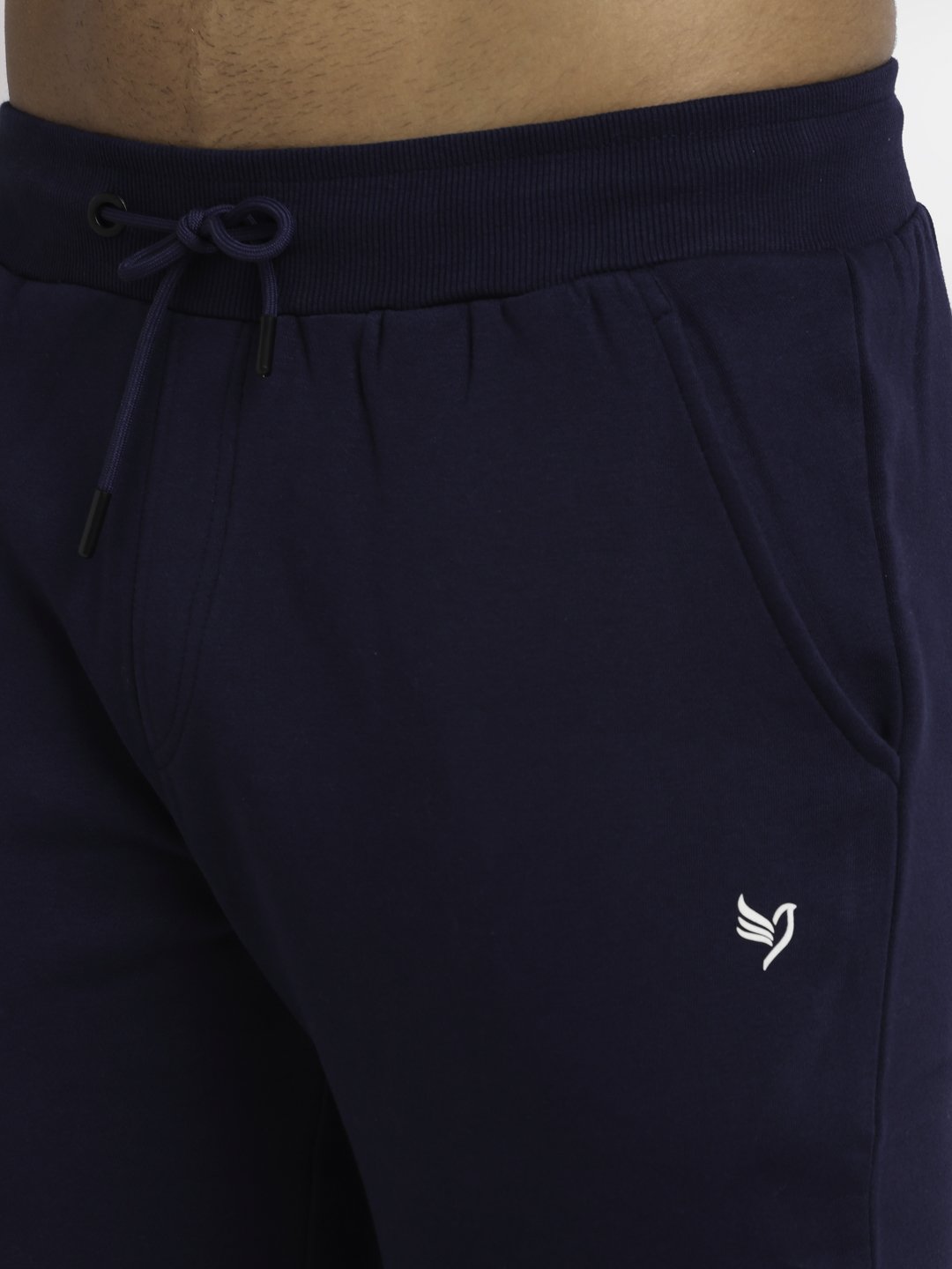 Men Navy Blue Hosiery Solid Lower