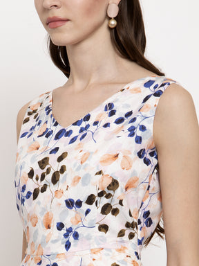 ladies floral printed dress
