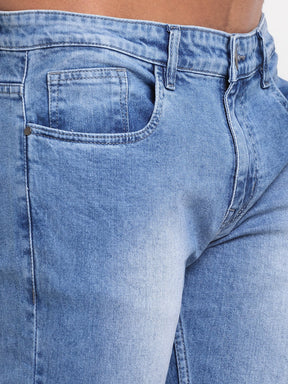 Men Blue Denim Solid Jeans