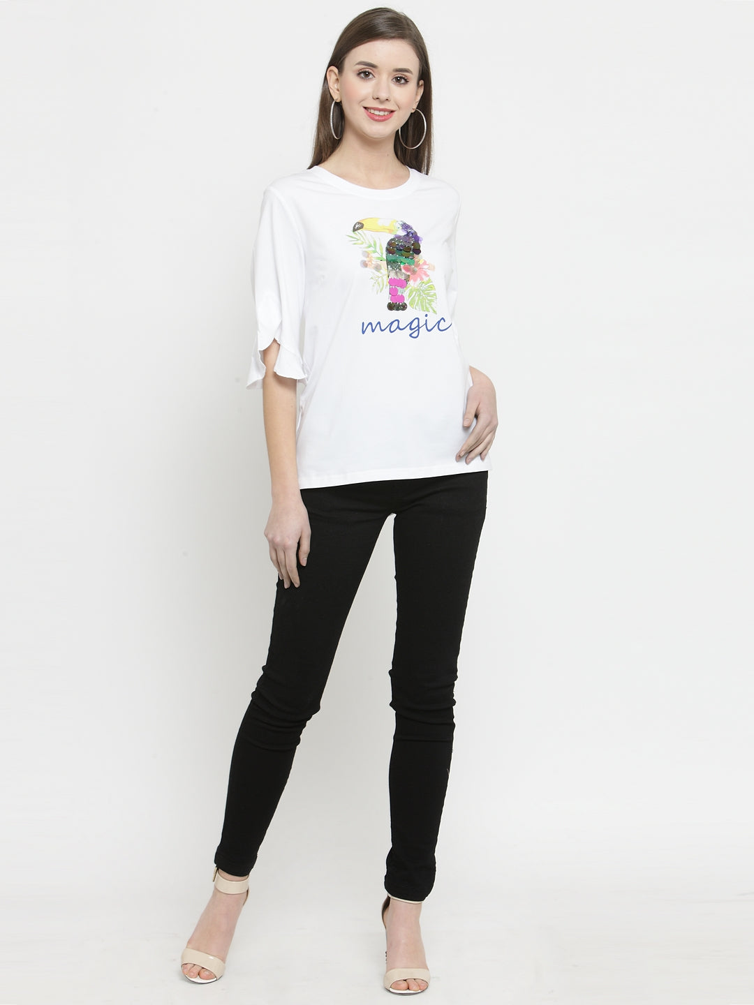 Women Black Solid Jeans - Global Republic
