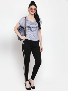 Steel Grey Printed T-Shirt