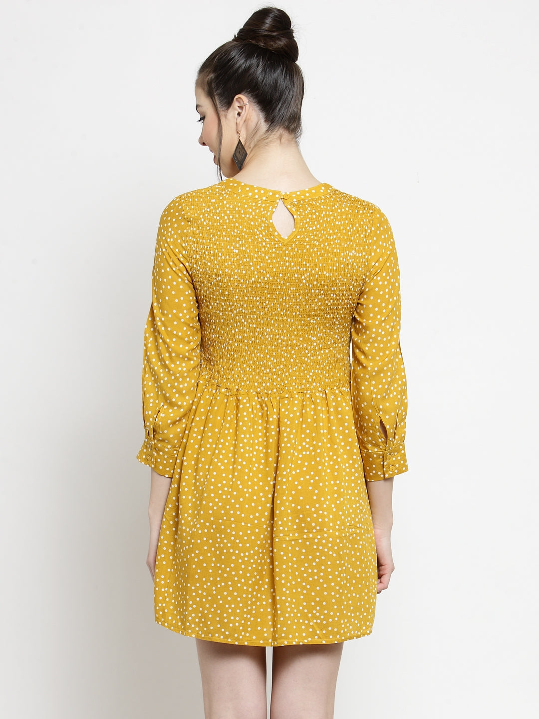 Women Mustard Printed Tunic