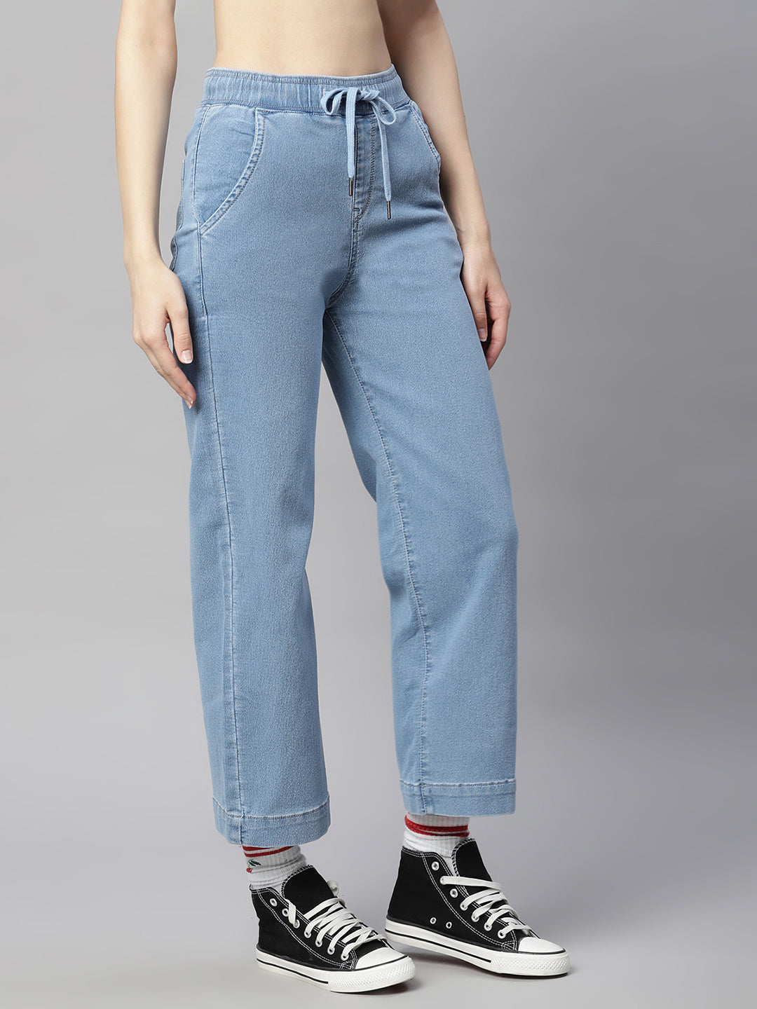 Blue Denim Lose-Fit Lower