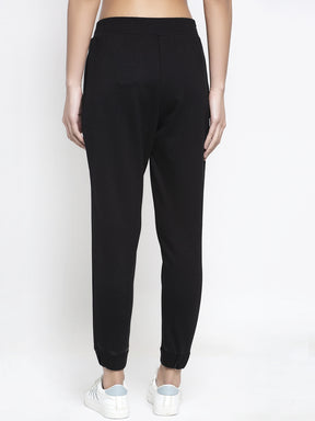 Women Black Solid Lower