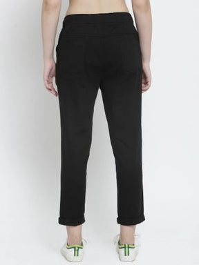 Plain Black And Beige Combo Of 2 Lowers