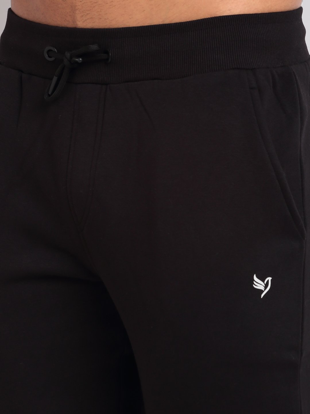 Men Black Hosiery Solid Lower