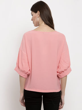 Ladies Fuscia beige Top