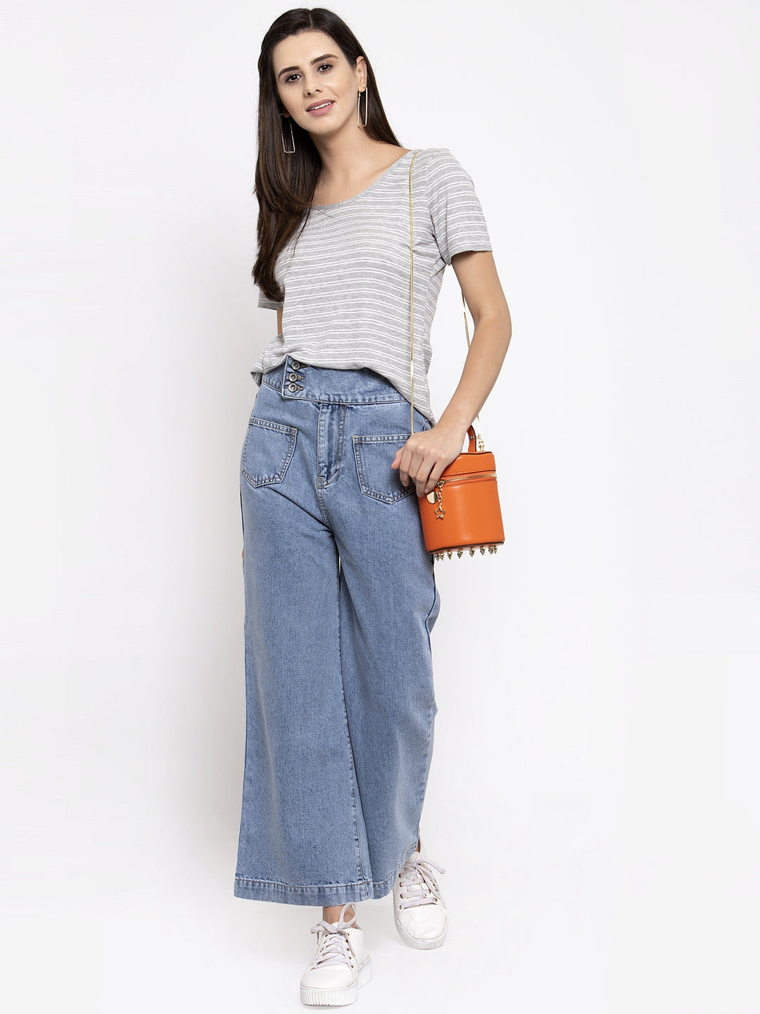 Women Solid Blue Denim Jeans