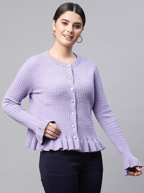  Lavender Textured Regular Fit 