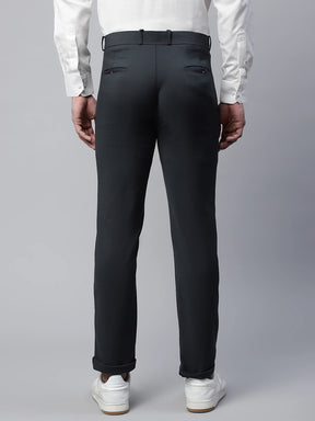 Mens Green Regular Fit Mid Rise Trouser