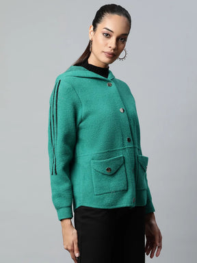  Full Sleeves New York City Hooded Jacket 