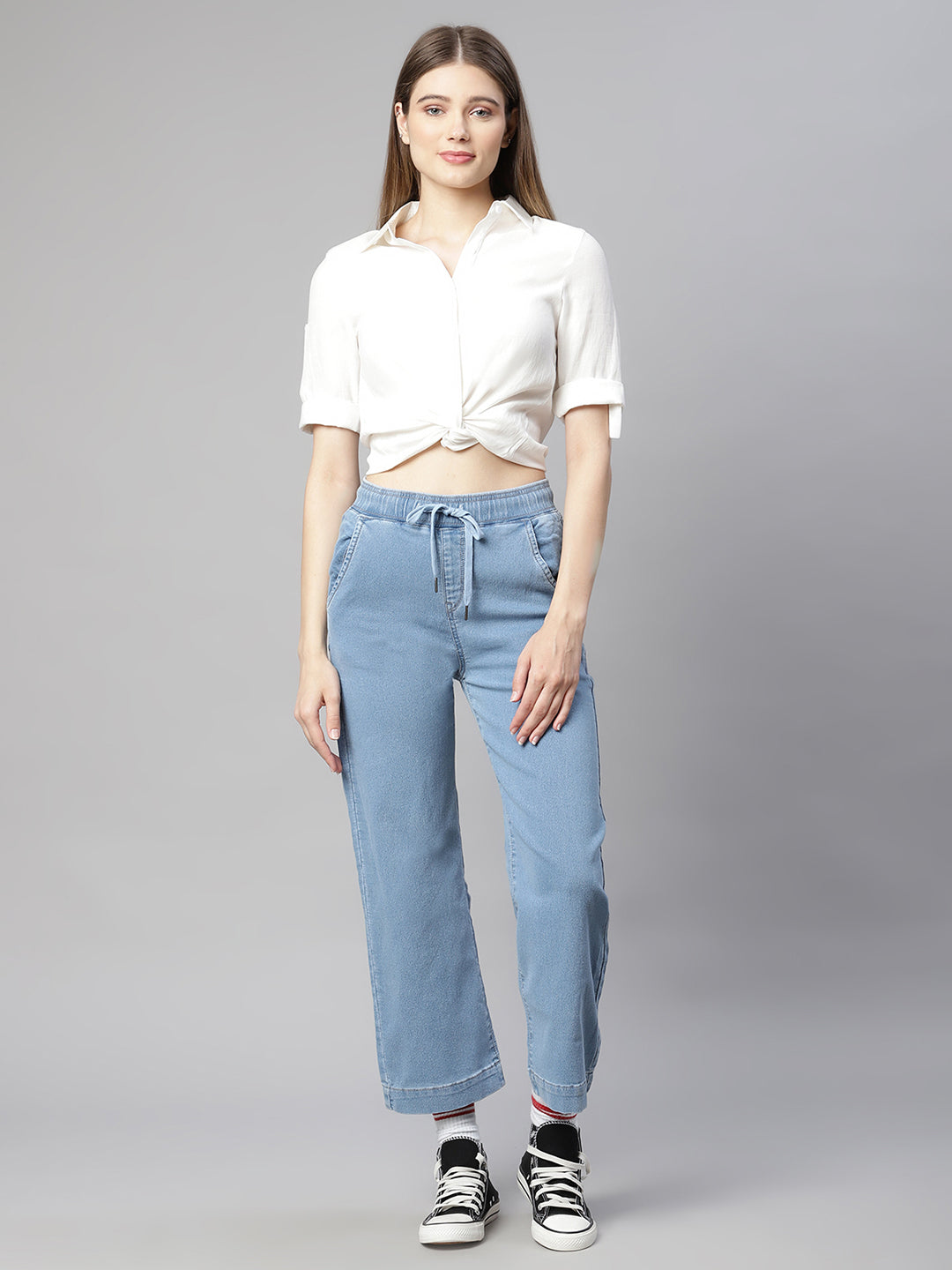 Blue Denim Lose-Fit Lower