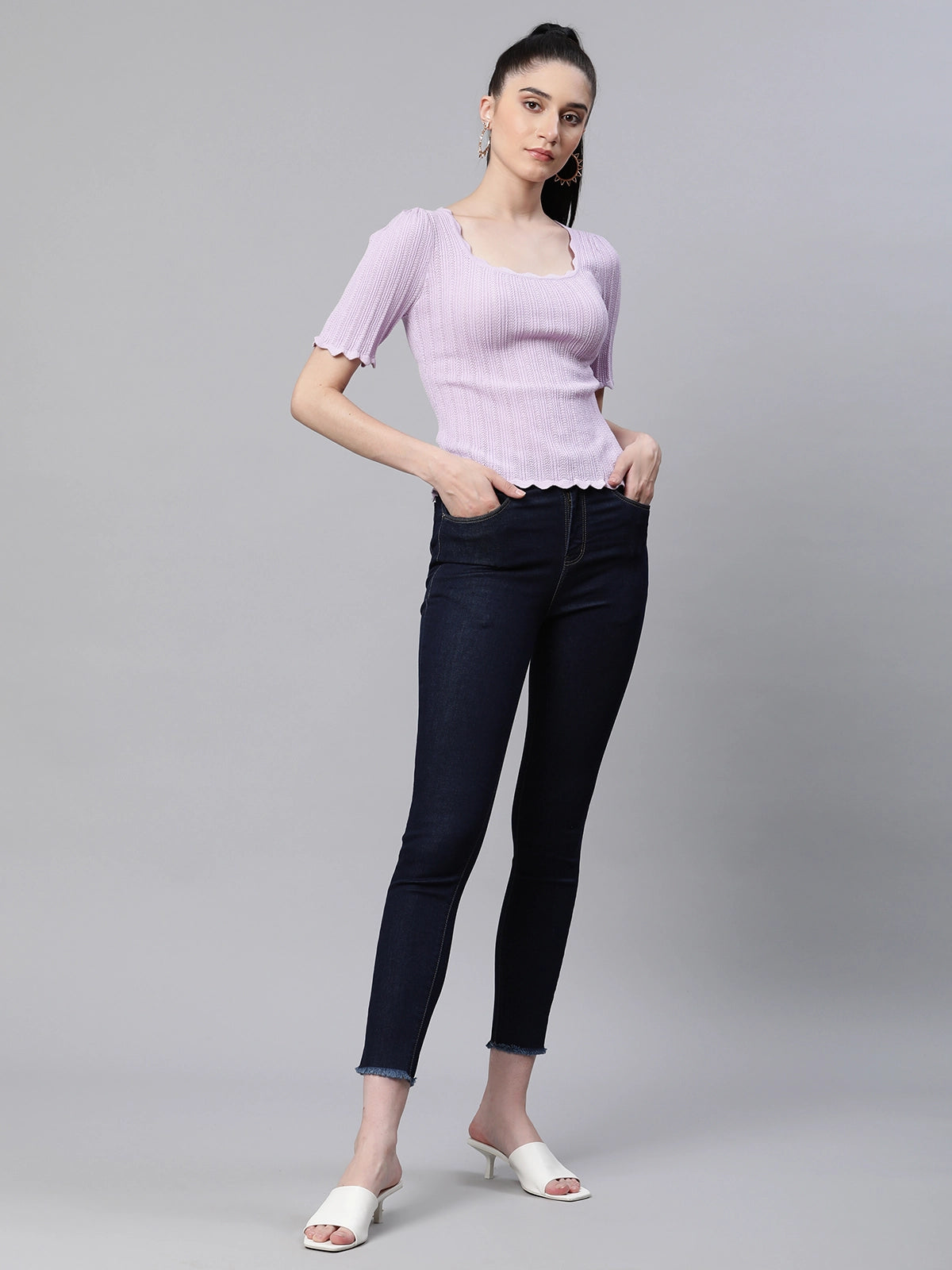 women lightly jeans