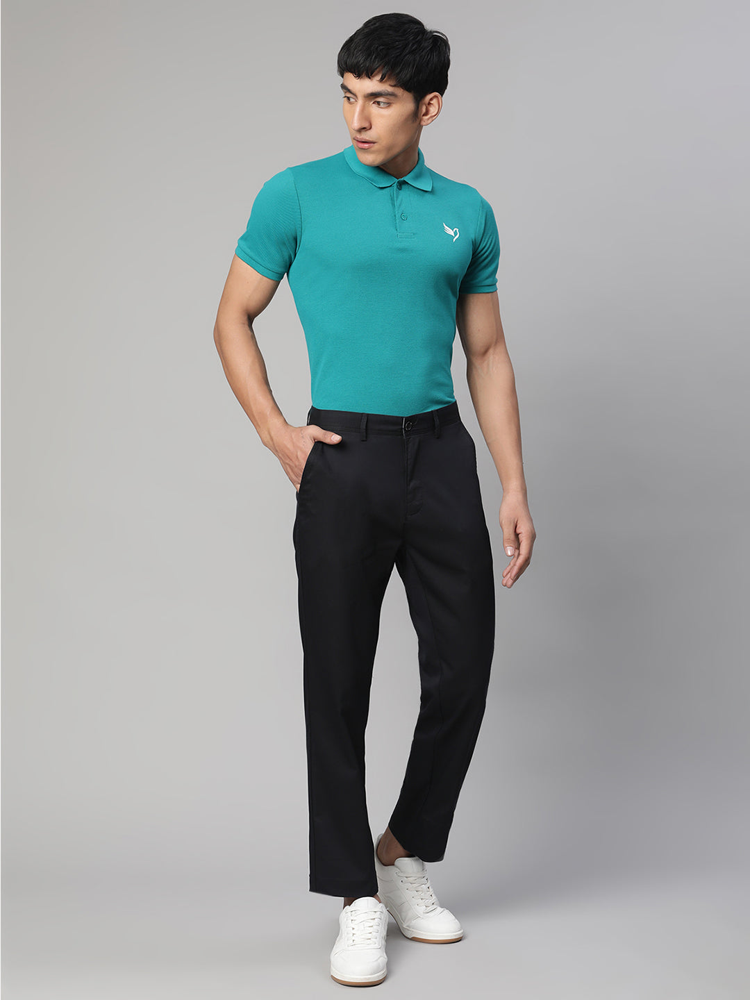 Men Black Semi Formal Trouser