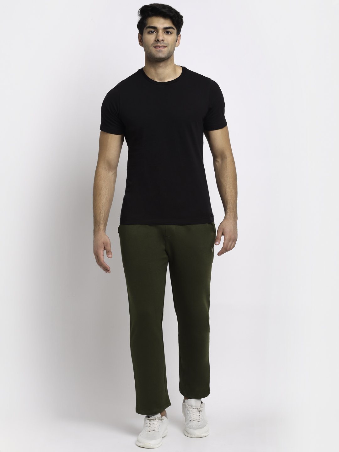 Men Green Hosiery Solid Lower