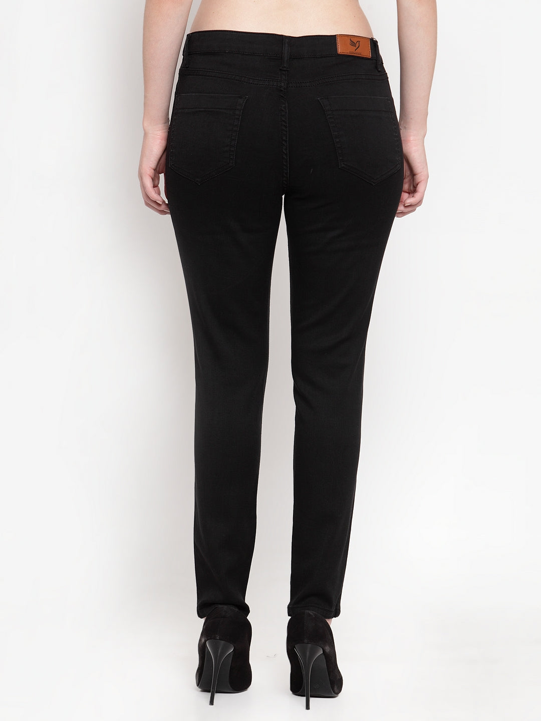 Women Blue Denim Straight Fitted Jeans