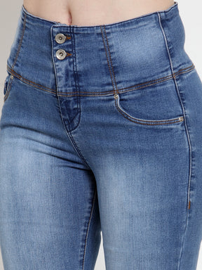 Women Blue Denim Solid Jeans