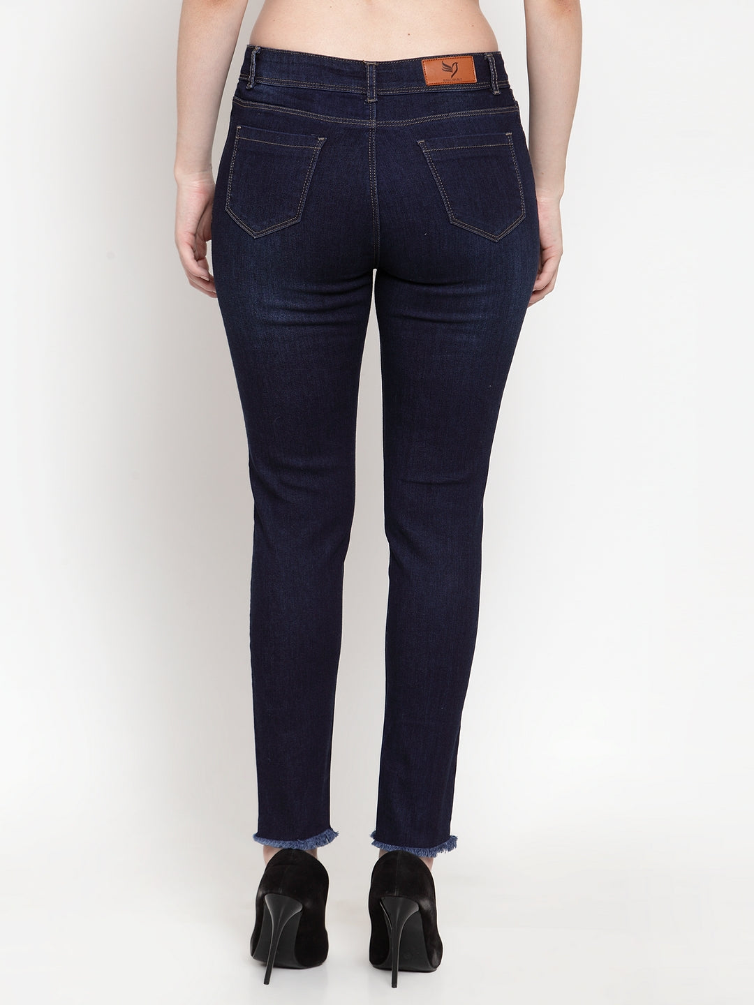 Women Dark Blue Denim Skinny Fitted Jeans