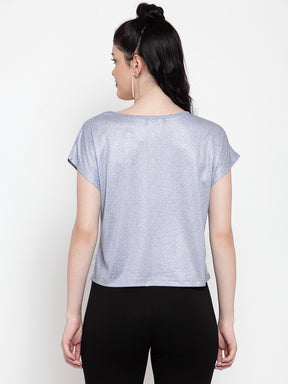 Steel Grey Printed T-Shirt