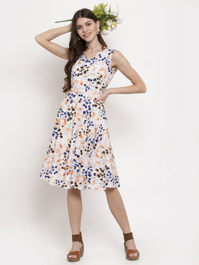 ladies floral printed dress