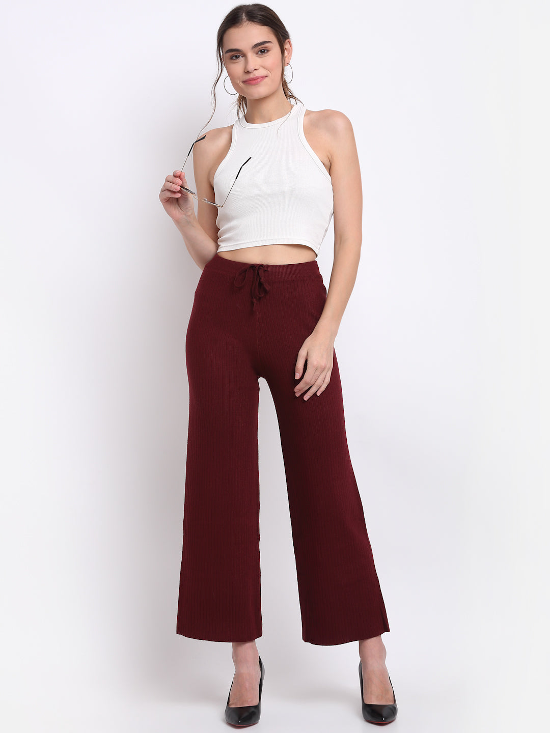 Brown KNIT Solid Lower