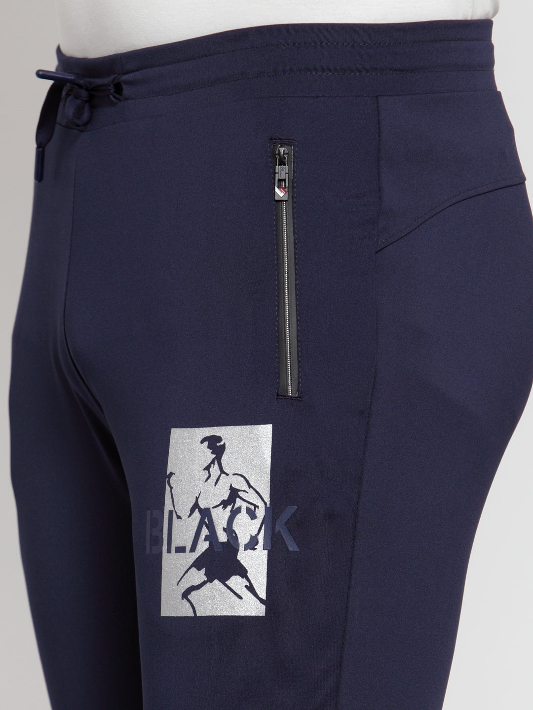 Mens Solid Navy Blue Joggers