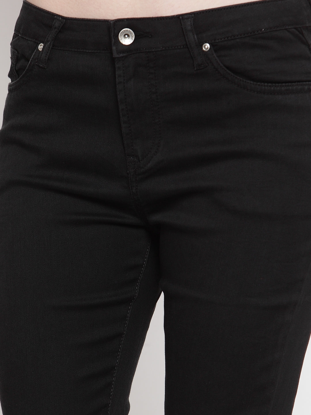 Women Blue Denim Straight Fitted Jeans