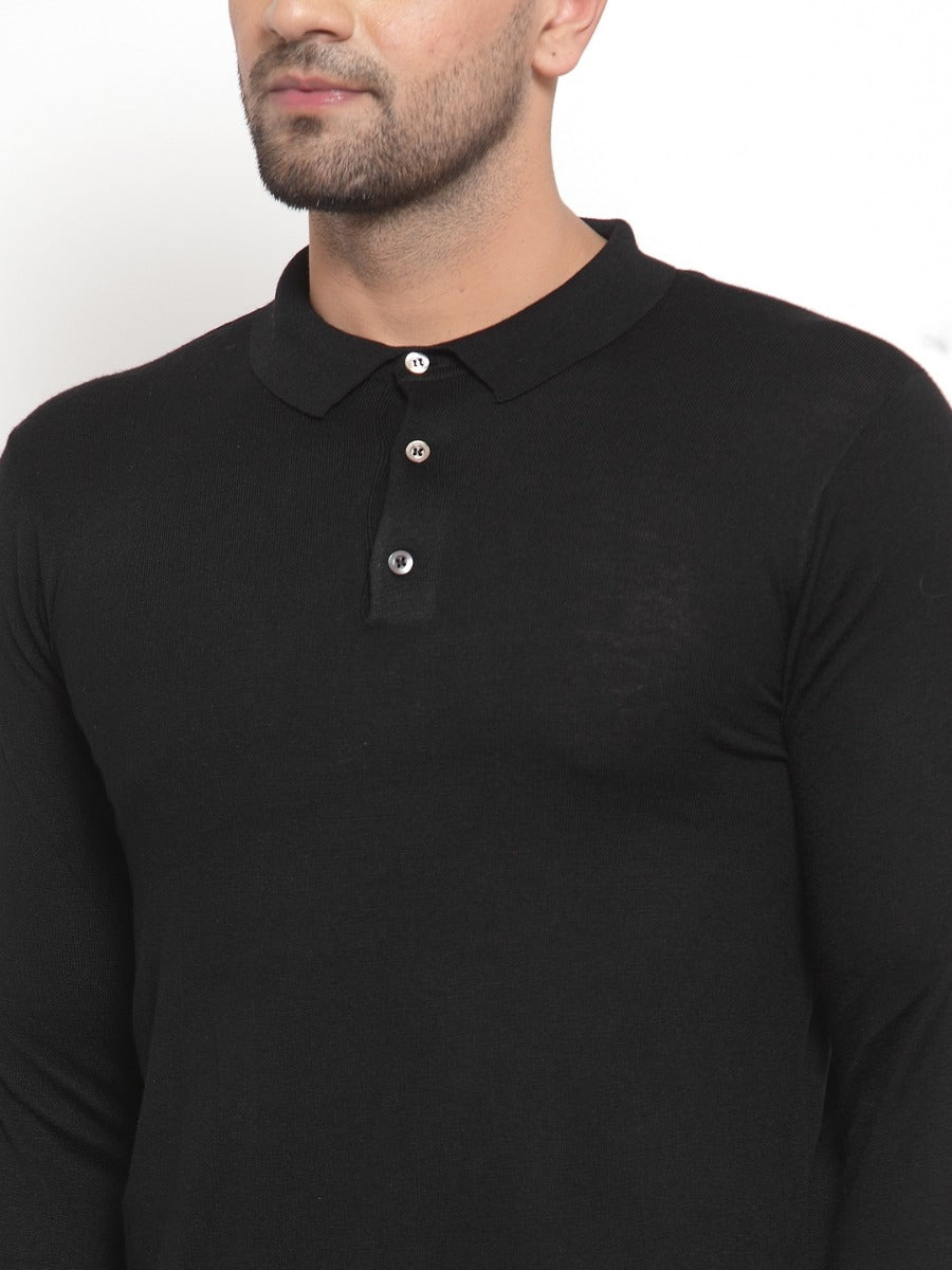 Mens Black Pullover